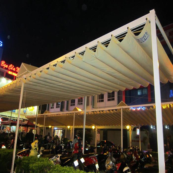 Mái xếp nhà để xe MXNXPT034 Mái xếp nhà để xe MXNXPT034